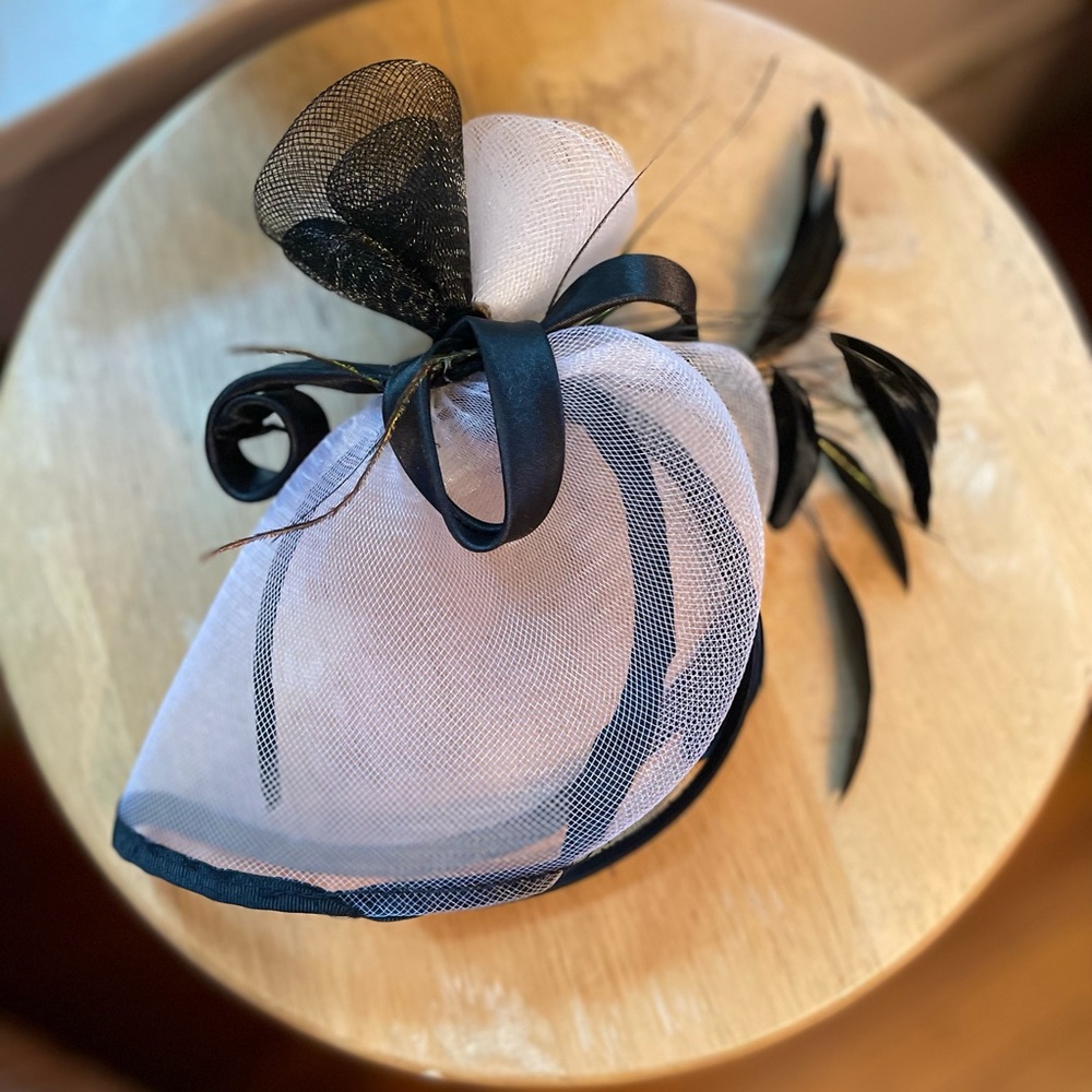 Black and White Fascinator Headband